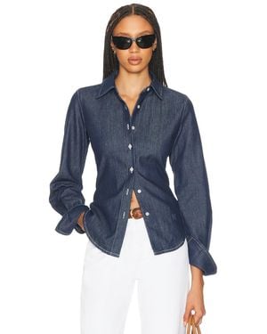 Helsa Denim Fitted Shirt - Blue