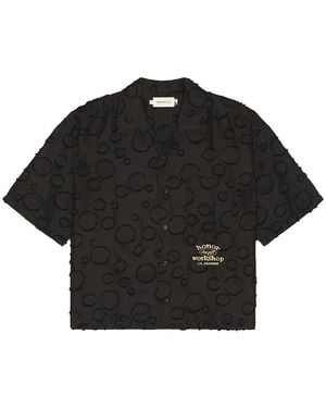 Honor The Gift Polka Dot Camp Shirt - Black