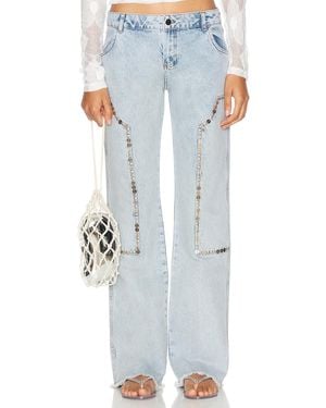 Siedres Low Rise Straight Leg Jeans - Blue