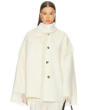 TOTEME Fringed Scarf Jacket - Natural