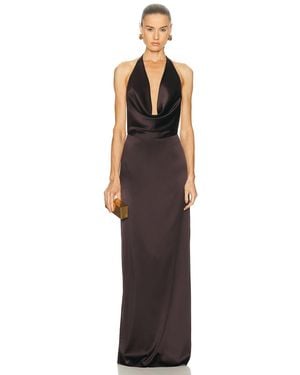 ÉTERNE Carla Maxi Dress - Brown