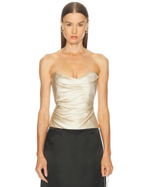 The Sei Cowl Bustier Top - White