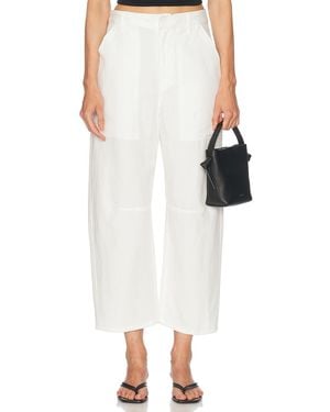 Enza Costa Twill Work Pant - White