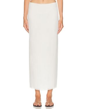 Wardrobe NYC Layered Column Skirt - White