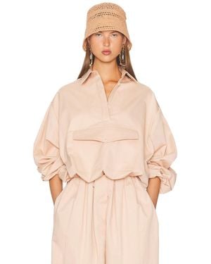 Helsa Cotton Twill Anorak - Natural
