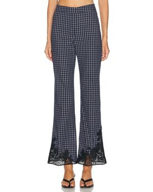 Christopher Esber Maya Embroidered Handkerchief Trouser - Blue