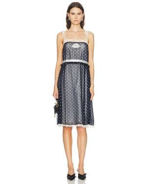 Marc Jacobs Ribbon Strap Chiffon Dress - Blue