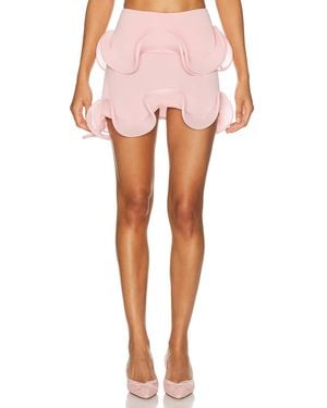 Sid Neigum Wave Hem Bamboo Mini Skirt - Pink