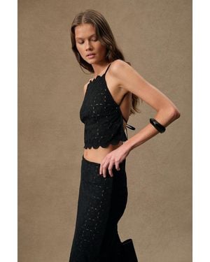 St. Agni For Fwrd Doily Backless Top - Natural