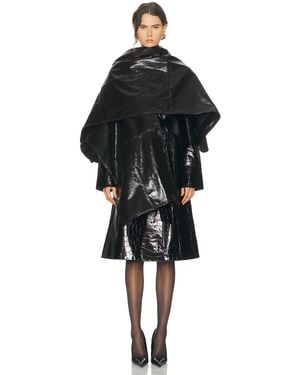SAME Leather Wrap Cape - Black