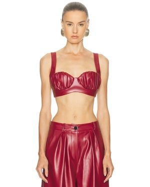 ROWEN ROSE Sleeveless Bralette Top - Red