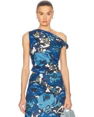 SIR. Camellia Twist Top - Blue