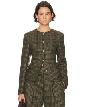 Bode Morris Houndstooth Rice Jacket - Green