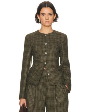 Bode Morris Houndstooth Rice Jacket - Green