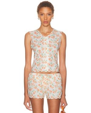 Montce X Elsa Hosk Scalloped Vest Top - Multicolor