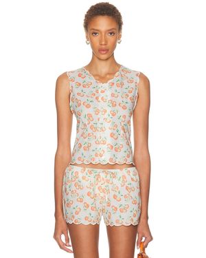 Montce X Elsa Hosk Scalloped Vest Top - Multicolor