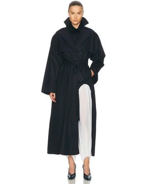 Alaïa Cut Out Trench Coat - Black
