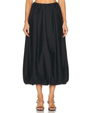 Enza Costa Poplin Bubble Skirt - Black