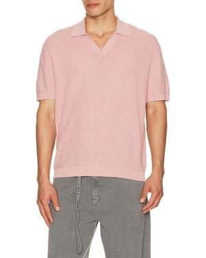 Theory Brenan Pacific Linen Polo - Gray