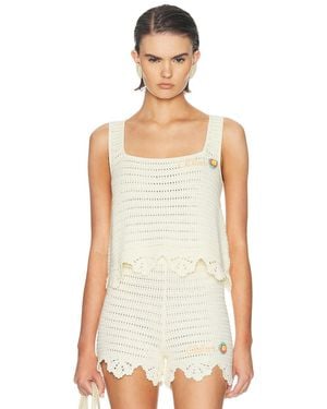 Chloé Crochet Tank Top - White