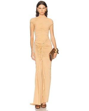 Francesco Murano Long Draped Dress - White