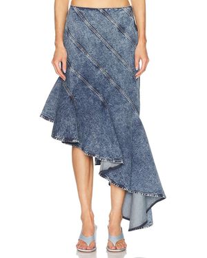 Alaïa Alaϊa Spiral Skirt - Blue