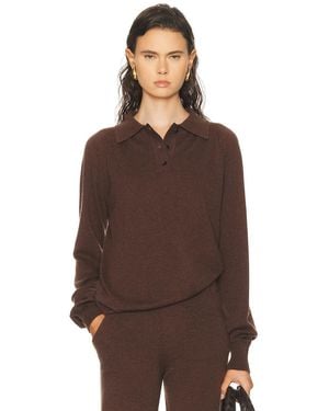 AMIYA Heritage Travel Polo Sweater - Brown