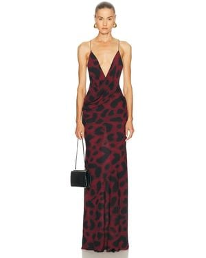 Alex Perry Wrap Asymmetric Gown - Purple