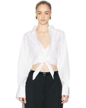 Monse Criss-Cross Tie Shirt - White