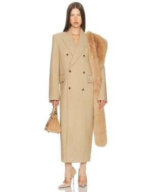 Helsa Boyfriend Coat - Natural