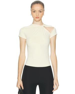Mimchik Knotted Cut Out Top - White