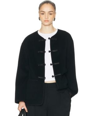 Rohe Mandarin Double Faced Wool Jacket - Black
