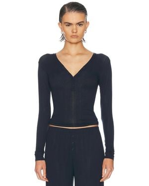 Negative Underwear Whipped Henley Top - Blue