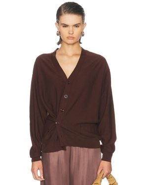 Lemaire Relaxed Twisted Cardigan - Brown