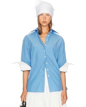 Helsa Classic Oversized Shirt - Blue