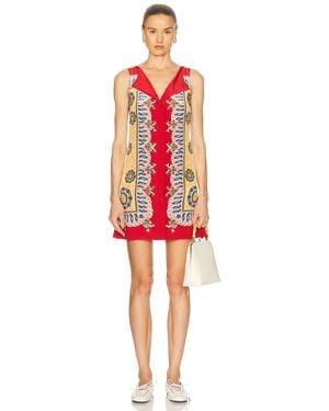 Bode Bricolage Dress - Red