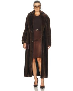 Karen Arcanjo Henk Faux Fur Coat - Black