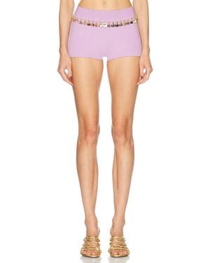 Rabanne Embellished Hot Short - Blue