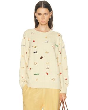 Bode Zoologist Sweater - Natural
