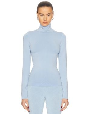 Perfect Moment Perfect Thermal Roll Neck Top - Blue