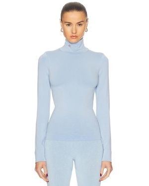 Perfect Moment Perfect Thermal Roll Neck Top - Blue