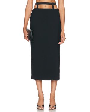 Mugler Midi Skirt - Black
