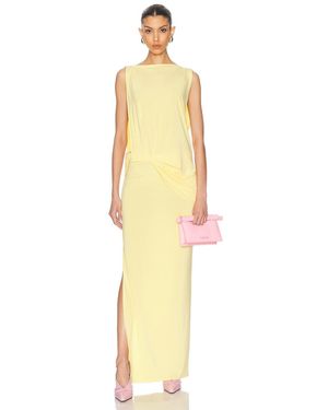 Jacquemus La Robe Peplo Longue - Metallic