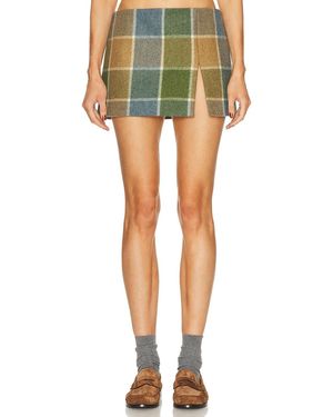 Miu Miu Check Skirt - Green