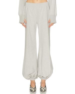 Norma Kamali Boyfriend Puff Jog Pant - White