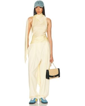 Helsa Natasha Silk Halter - Metallic