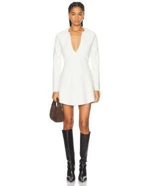SER.O.YA Clara Knit Mini Dress - White