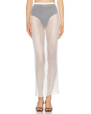 SEV Sequin Mesh Skirt - White