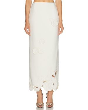 LEO LIN Kyra Maxi Skirt - White