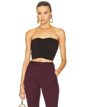 Saint Laurent Ruched Sleeveless Top - Purple